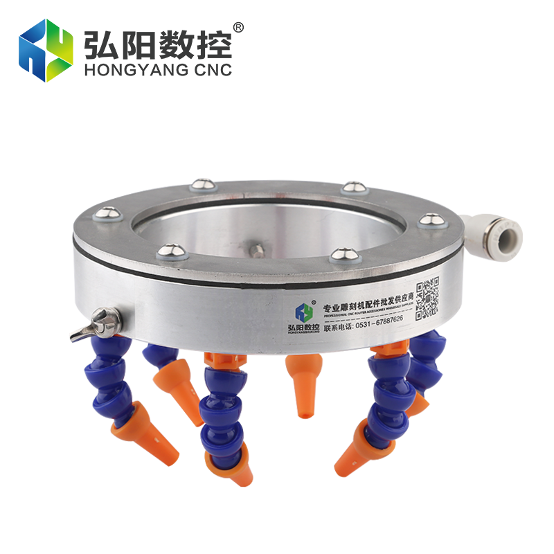 Engraving machine cooling water spray ring